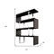 Homeroots 67" Black And Silver Metal and Wood Three Tier Etagere Bookcase 555008 - alternate 4