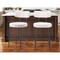 Homeroots Set of Two 25" Ivory and Black Shearling and Steel Low Back Counter Height Bar Chairs 555722 - alternate 5
