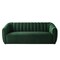 Homeroots 85" Hunter Green Velvet Manufactured Wood Sofa 543937 - alternate 1