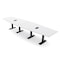 Skutchi Designs 14ft Conference Table With Power Unit | 14 Person Modular Boat Meeting Table | Harmony Series HAR-BOT-48X168-T.BK-W960-EBLK - alternate 1