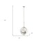 Homeroots Nickel Sphere Iron Ceiling Light With Clear Shades 651641 - alternate 3