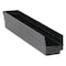 Quantum Storage Systems Shelf Storage Bin, Polypropylene/Polyethylene, Black, 4 in H, 4 1/8 in W, 23 5/8 in L QSB105BR - alternate 1