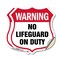 Signmission Pool Safety Shield Sign Warning No Lifeg, 12 inch X 12 inch, Vinyl Decal, 2PK SHI-D-2PACK-12-431 - alternate 1