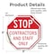 Signmission Stop Contractors and Staff Only, 6 inch X 6 inch, Vinyl Decal, 2PK OC-D-2PACK-6-237 - alternate 2