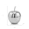 Homeroots 11" Silver Buffed Aluminum Decorative Apple Tabletop Sculpture 354621 - alternate 3