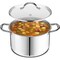 Emporio Kitchen Stainless Steel 5QT Stockpot with Glass Lid, Even-Heat Base, Riveted Handles, Oven Safe EMPKSSTKP55 - alternate 1
