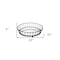 Homeroots 20in Black Round Metal Indoor Outdoor Serving Tray With Handles 376051 - alternate 4