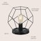 Jonathan Y James 10" MidCentury Glam Metal Geometric LED Table Lamp, Black JYL1047B - alternate 4
