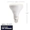 Bulbrite LED Filament 8W Dimmable BR30 Light Bulbs, Frost Glass, Medium E26 Base, 2700K, 650lu, 4PK 862807 - alternate 4