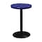 Leisure Craft 24" Round Perforated Pedestal Table, Portable, 40"H, Navy 24TAB40-NAVY - alternate 1