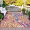 Homeroots 3' X 5' Blush Orange And Teal Blue Abstract Washable Indoor Outdoor Area Rug 631981 - alternate 6