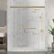 Anzzi 76 in. x 56-60in. Frameless Sliding Shower Door in Brushed Gold , 3/8in 10mm Tempered Clear Glass SD-AZ21-02BG - alternate 6
