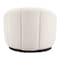Homeroots 36" Cream And Black Faux Shearling And Upholstered Barrel Chair 564971 - alternate 5