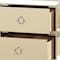 Homeroots 15" X 22" X 23" Champagne Wood Mirror Veneer Nightstand 347149 - alternate 4