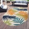 World Rug Gallery Palm Frond Indoor/Outdoor Area Rug 5 ft x 7 ft Oval Multi 5550MULTI5OV - alternate 1