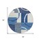 Homeroots 8' Blue And Ivory Round Geometric Washable Indoor Outdoor Area Rug 612571 - alternate 6