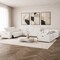 Homeroots White Leather Modular U Shaped Ten Piece Corner Sectional With Console 643935 - alternate 5