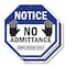 Signmission Notice No Admittance Employees Only, 6 inch X 6 inch, Plastic Sign, 2PK OC-P-2PACK-6-52 - alternate 1