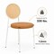 Leisuremod Euston Velvet Dining Chair with Woven Rattan Backrest & Stainless Frame, 2PK ECW17BR2 - alternate 6