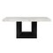 Homeroots 70" White and Black Faux Marble and Wood Pedestal Base Dining Table 564890 - alternate 11