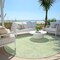 Homeroots 8' Lime Green Gray And Ivory Round Geometric Washable Indoor Outdoor Area Rug 594565 - alternate 3