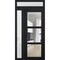 Vdomdoors Front Exterior Prehung FiberGlass Door Clear Glass See-through / Manux 8555 Matte Black Clear Glass MANUX8555EXD-BLK-W30+14 x H80+14-RH - alternate 3