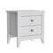 Homeroots 24" White Wood Two Drawer Nightstand 478277 - alternate 6