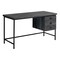 Homeroots 55" Gray and Black Computer Desk With Three Drawers 333553 - alternate 1