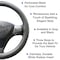 Dash Designs Comfort Grips Gem Grip 13.5in - 14.5in Steering Wheel Cover - Black 3341BK - alternate 2