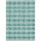 Homeroots 10' X 14' Teal Blue And Ivory Plaid Washable Indoor Outdoor Area Rug 595516 - alternate 6