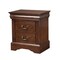 Homeroots 24" Wood and Solid Wood Two Drawer Nightstand 399271 - alternate 1