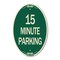 Signmission 2 Hour Parking - Parking for Customers Only, 12 In X 18 In Architectural Oval, Heavy Gauge Aluminum A-OV-G-1218-24498 - alternate 1