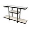 Homeroots 58" White and Black Genuine Marble Floor Shelf Console Table Two Shelves 488804 - alternate 5