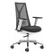 Homeroots Black Silver and White Adjustable Height Swivel Rolling Office Chair 572164 - alternate 5