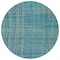 Homeroots 8' Teal Blue Gray And Brown Round Striped Washable Indoor Outdoor Area Rug 597435 - alternate 5
