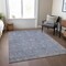 Homeroots 8' X 10' Denim Blue And Gray Oriental Washable Indoor Outdoor Area Rug 604716 - alternate 5