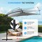 Simple Deluxe 9.8ft Offset Umbrella Cantilever Patio Hanging Umbrella Outdoor Market Umbrella with Crank and Cros 3A88LGBRLAOFFSET10GRYV2 - alternate 3