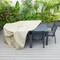 Leisuremod Chelsea Rectangular Outdoor Rain Cover for 63in Patio Dining Table and Chairs Set, Brown CC63RC - alternate 8