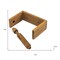 Homeroots Traditional Solid Teak Wall Mount Toilet Paper Holder 475854 - alternate 3