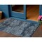 Homeroots 3' X 5' Blue And Navy Blue Abstract Washable Indoor Outdoor Area Rug 610426 - alternate 1