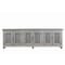 Homeroots 111" Gray Distressed Solid Wood Carved Floral Sideboard with Six Doors 642289 - alternate 6