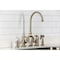 Kingston Brass Bridge Kitchen Faucet with Brass Sprayer, Antique Brass KS7793AXBS - alternate 3
