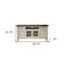 Homeroots 60" Ivory Solid Wood Open shelving Distressed TV Stand 528712 - alternate 4
