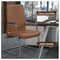 Leisuremod Aleen Office Chair in Upholstered Leather and Iron Frame, Dark Brown AGO19DBRL - alternate 7