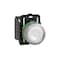Schneider Electric Illuminated push button, Harmony XB5, plastic, white flush, 22mm, universal LED, plain lens, 1NO + 1NC, 24V AC DC XB5AW31B5 - alternate 1