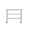 Flash Furniture Rawcliffe SS Work Table 24in. x 48in. w/1.5in. Backsplash, 2 Undershelves and 4 Casters, 2 Locking NH-WT-GU-2448BSP-CAS-GG - alternate 7