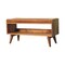 Homeroots 35in Brown Genuine Leather and Solid Wood Upholstered Storage Bench With Cabinet 717481 - alternate 5