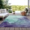 Homeroots 3' X 5' Blue And Purple Abstract Washable Indoor Outdoor Area Rug 604833 - alternate 5
