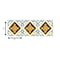 Homeroots 7" x 7" Gold Snowflake Peel and Stick Removable Tiles 400487 - alternate 3