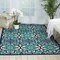 Homeroots 5' X 8' Navy Blue And Ivory Trellis Indoor Outdoor Area Rug 546669 - alternate 5